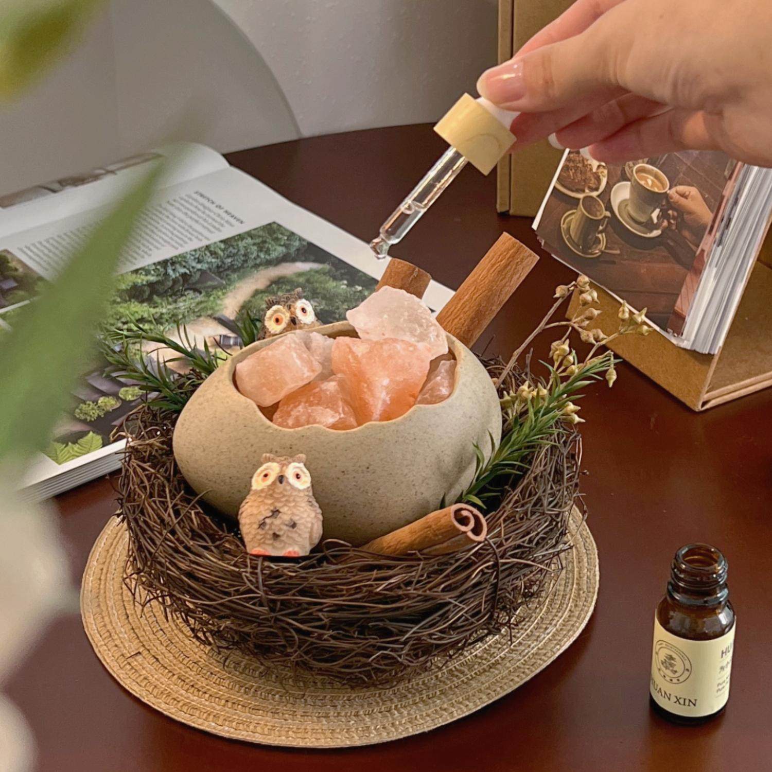 Original Bird’s Nest Crystal Aroma Stone Gift Set, Bird's Nest Diffuser Crystal Aromatherapy Indoor Fragrance Gift
