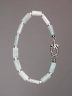 Mineral Soul Series | Frost Signal | Burmese Jade & Refined Silver-Tone Bracelet
