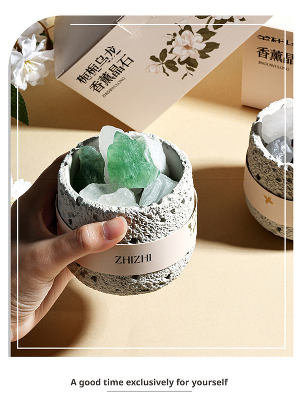 Natural Crystal Stone Aroma Diffuser – Essential Oil Diffuser for Home Relaxation & Aesthetic Decor