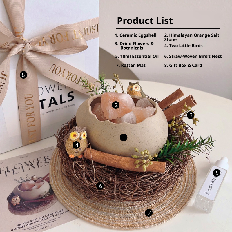 Original Bird’s Nest Crystal Aroma Stone Gift Set, Bird's Nest Diffuser Crystal Aromatherapy Indoor Fragrance Gift