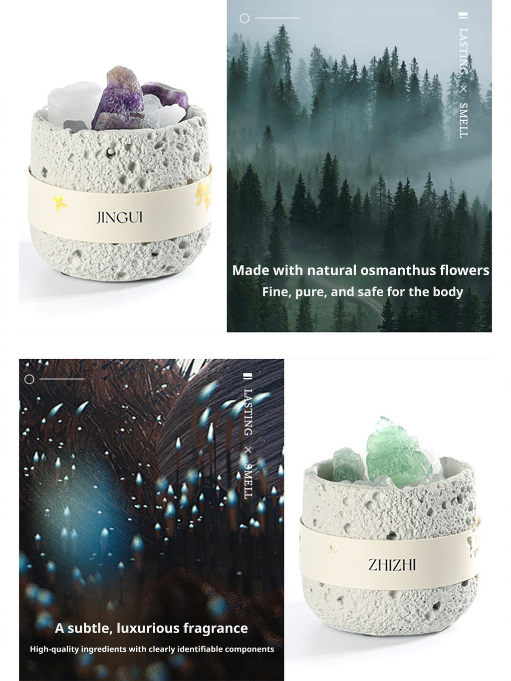 Crystal Aroma Diffuser – Natural Stone Essential Oil Diffuser for Home Relaxation & Aesthetic Decor