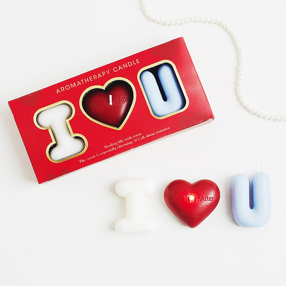 I LOVE U Aromatherapy Candle Gift Set – Romantic Scented Candles for Mother’s Day, Anniversary & Meaningful Gifts