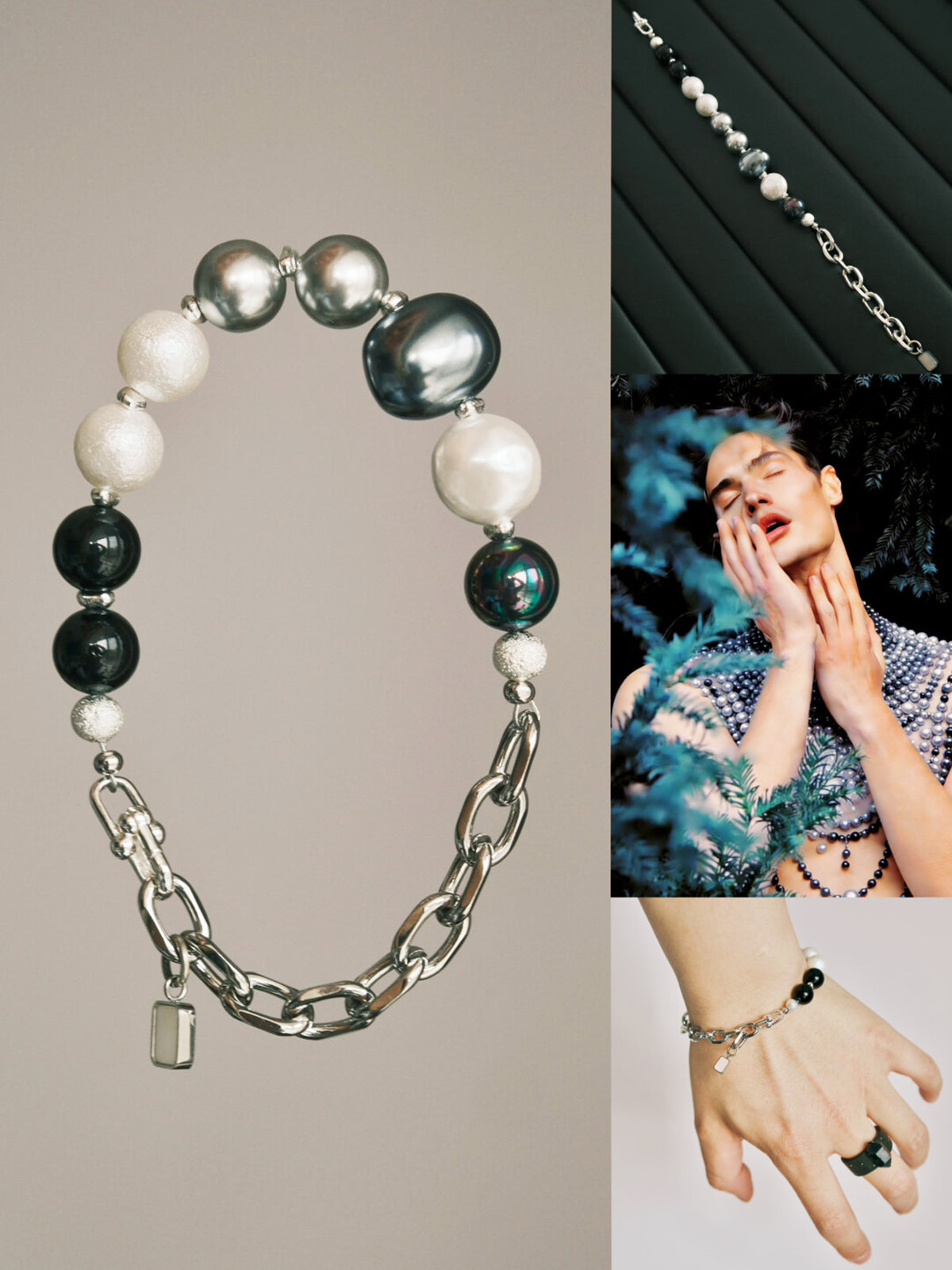 Unruly Pearl Bracelet for Men - Unleash Your Bold Elegance Secondary image