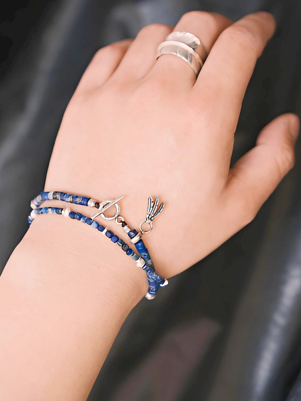 Identity Series | Blue Instinct | Lapis Lazuli, Pearl & Silver Bracelet