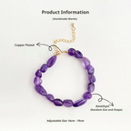 Exquisite Natural Amethyst Bracelet Niche Design Handmade Oriental Style Jewelry Gift